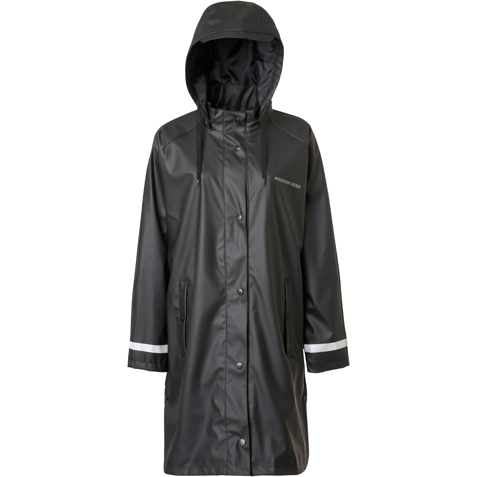 2025 Mountain Horse Womens Drizzle Rain Poncho 345401 - Black